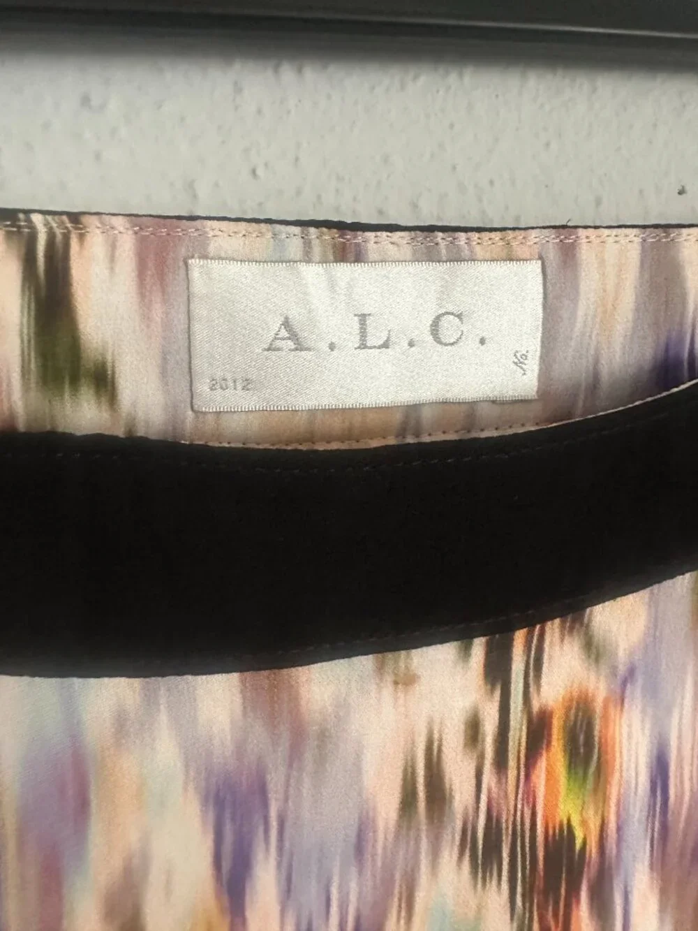 A.L.C. 100% Silk Maxi Wrap Skirt Women Size 6 Abstract Print Long Designer Skirt - Picture 3 of 7